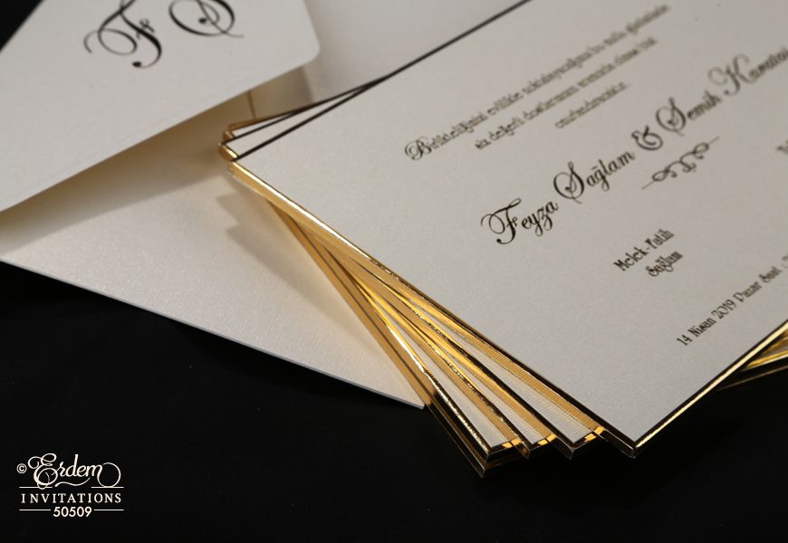 faire part mariage luxe ivoir black or