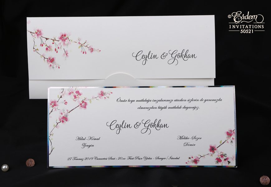 faire part fleurs mariage/ anniversaire