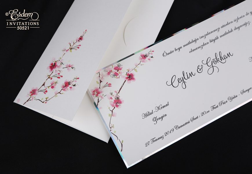 faire part fleurs mariage/ anniversaire