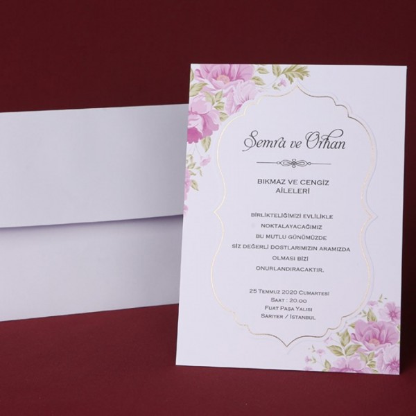 Faire part fleuri pas cher avec enveloppe