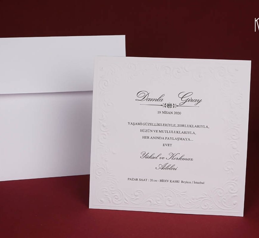 Faire mariage sobre blanc avec enveloppe