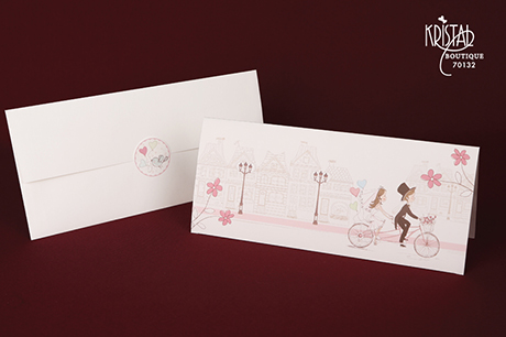 Faire part mariage original en 3D avec enveloppe