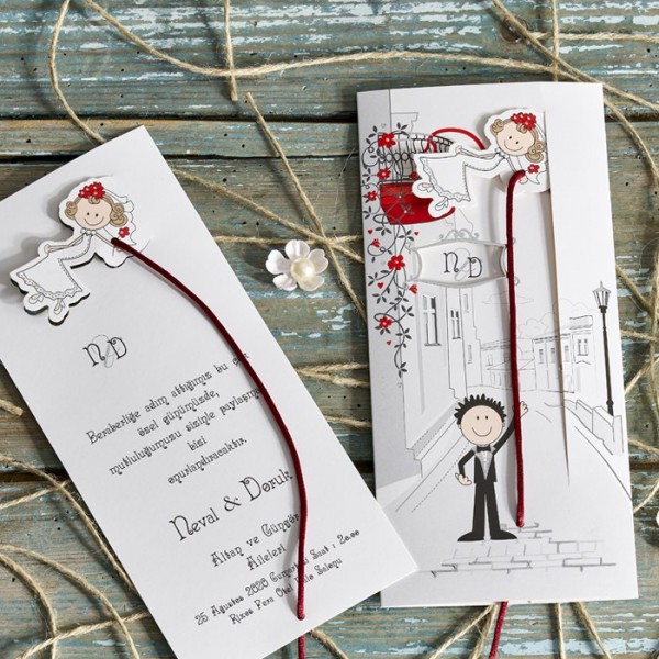 Faire part mariage original humoristique illustré