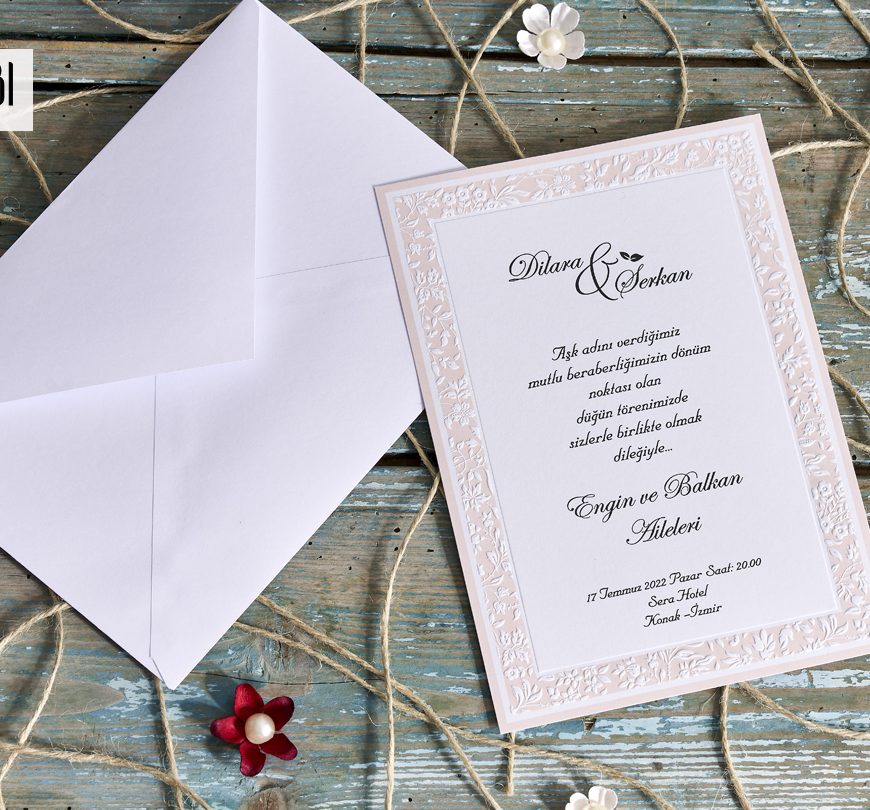 Faire part pas cher rose avec enveloppe