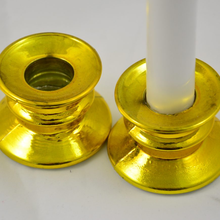 Support bougie longue or