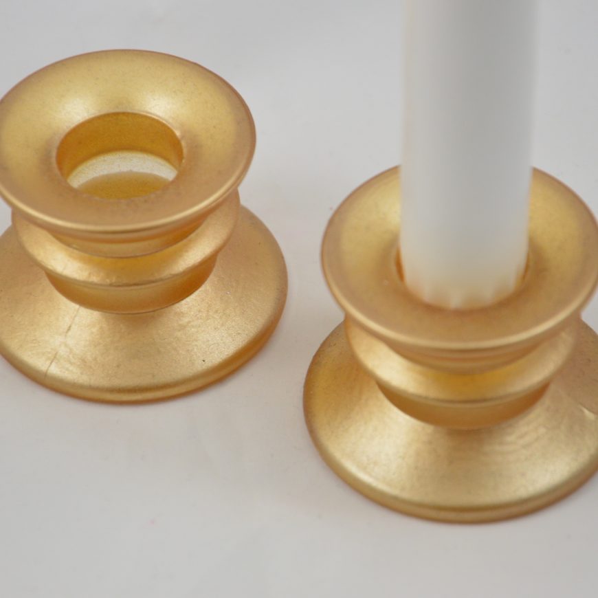 Support bougie longue beige