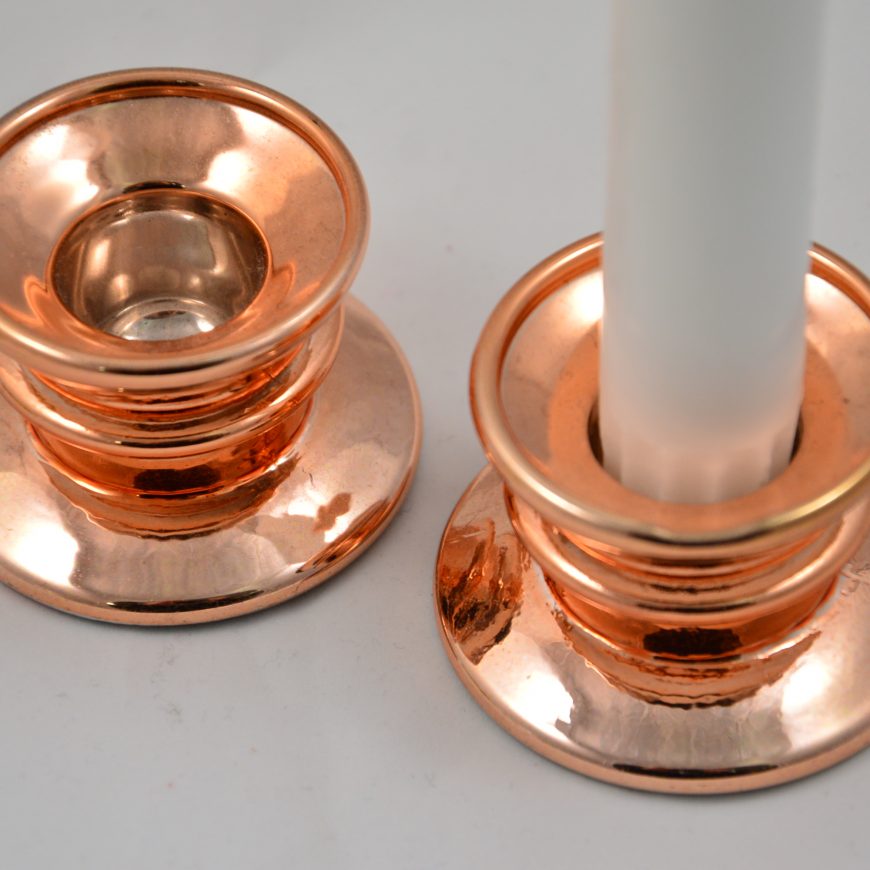 Support en bronze pour longue bougie