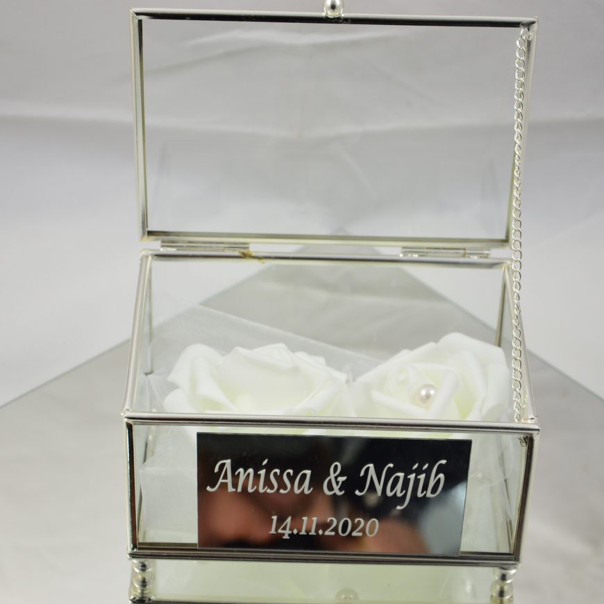 Porte alliance personnalisée argent