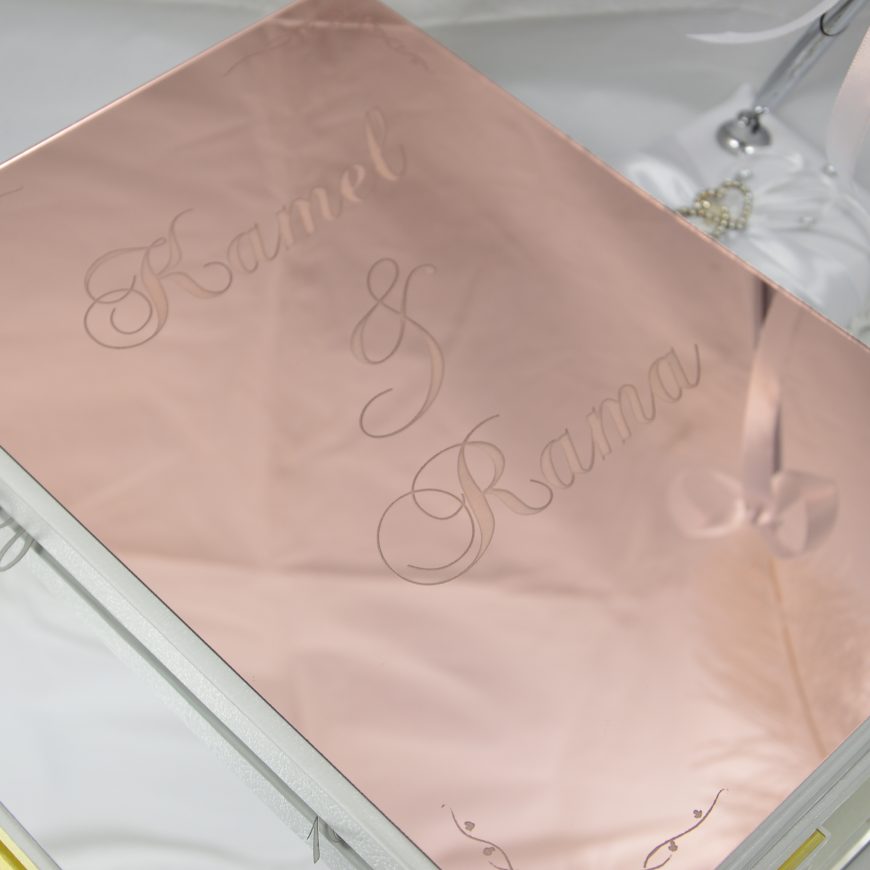 Livre d’or personnalisé rose gold