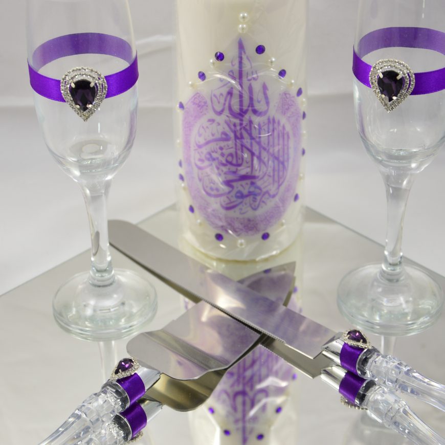 Lot de verres violet
