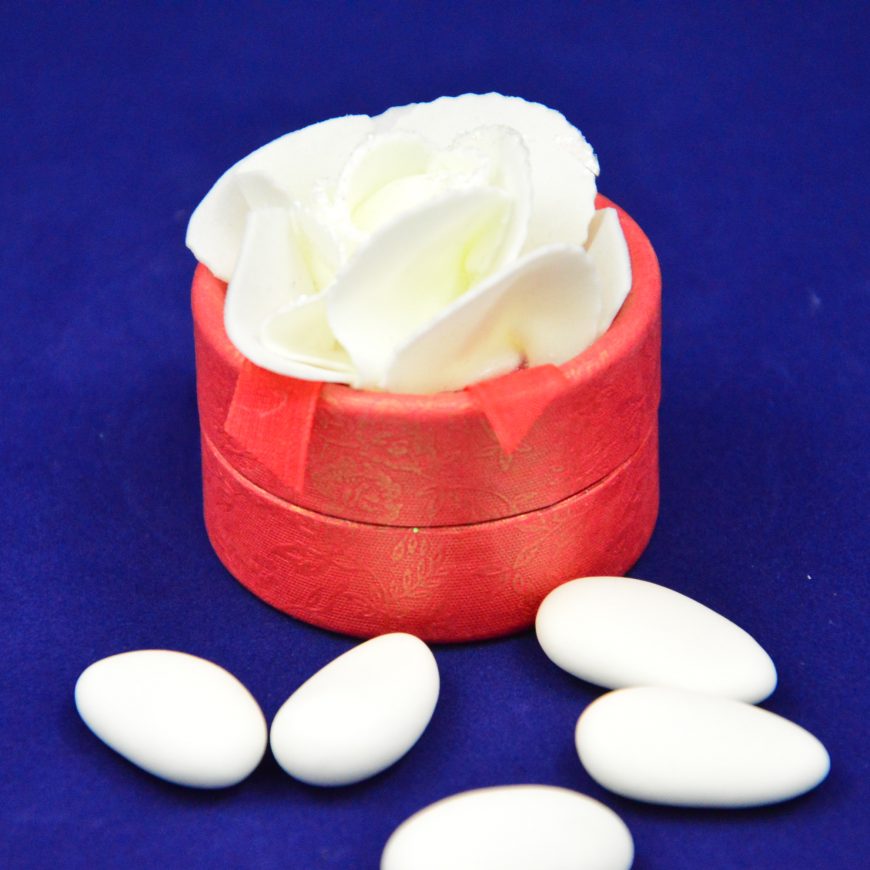 Petite boite à dragées rose et blanc