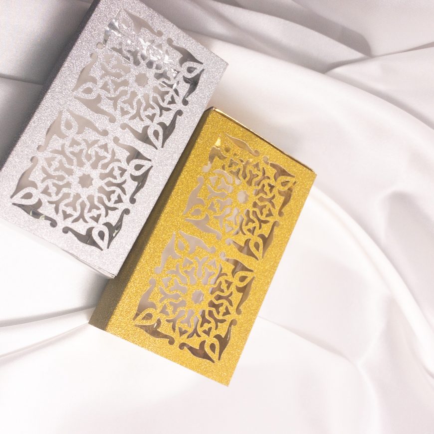 25 Boites à gâteaux pailletée argenté