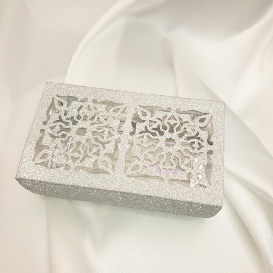 25 Boites à gâteaux pailletée argenté