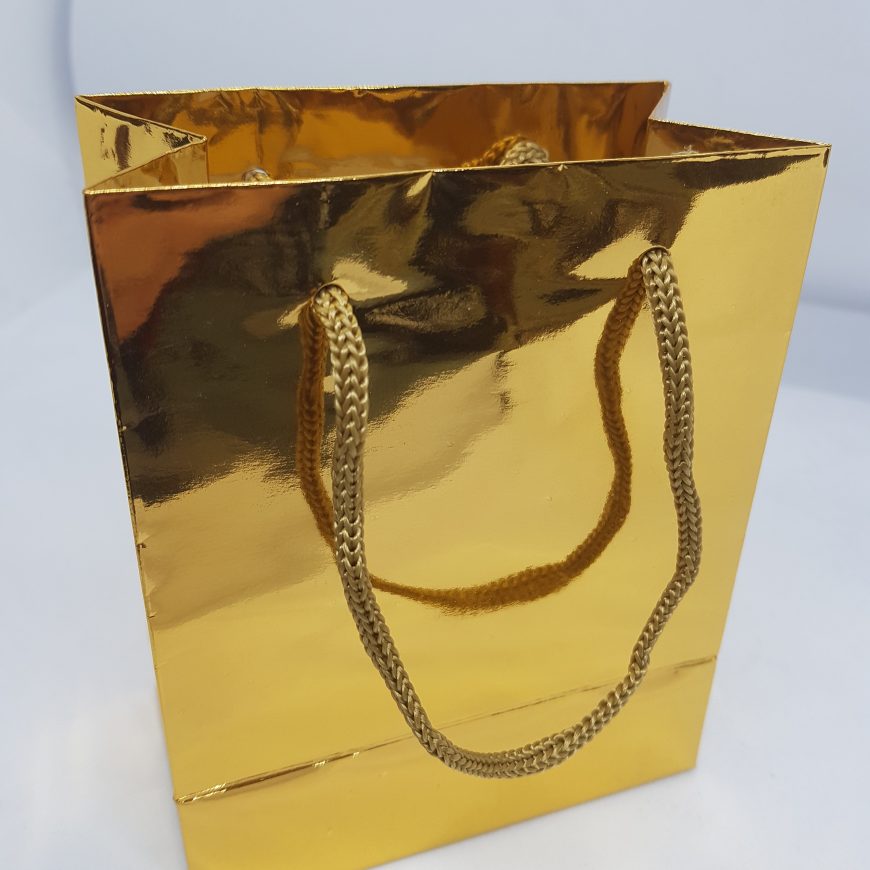 Petit sac cadeau doré