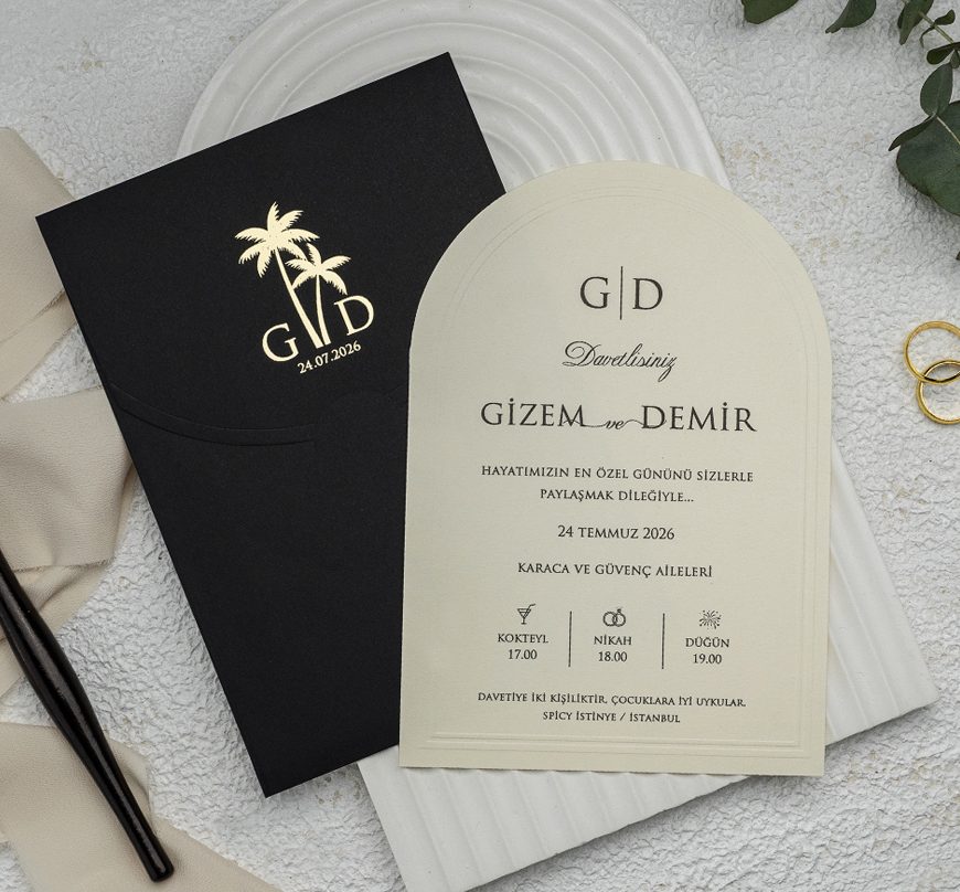 faire part mariage noire