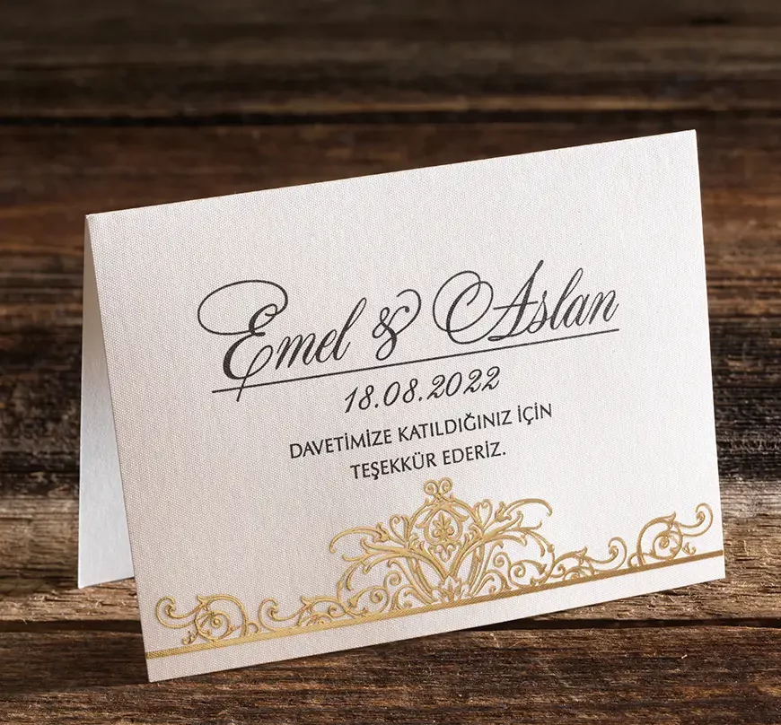 Carte de remerciement Marque place coupon-réponse