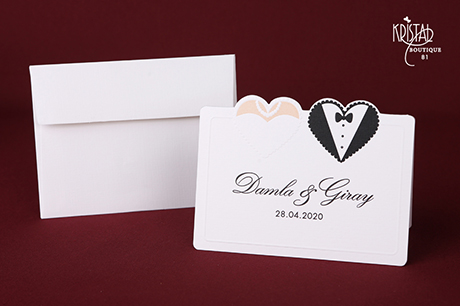 Carte de remerciement Marque place coupon-réponse